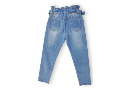 Jeans vita alta con cinta ragazza LOLETA